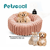 Cama Nido Donut Mascotas S PetsCool Rosa 50 cm Antiansiedad Perro Gato