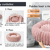 Cama Nido Donut Mascotas L PetsCool Rosa 70 cm Antiansiedad Multimascota