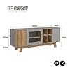 Rack de TV 65” Be Design Gris Miel Estilo Nórdico Robusto