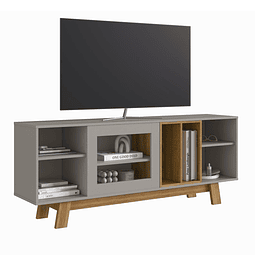 Rack de TV 65” Be Design Gris Miel Estilo Nórdico Robusto