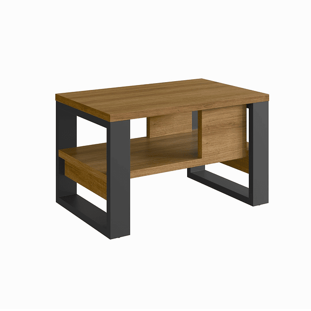 Mesa de Centro Moderna Industrial Be Design – Madera Grafito  