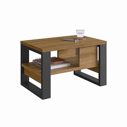 Mesa de Centro Moderna Industrial Be Design – Madera Grafito  