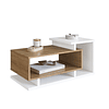 Mesa de Centro Be Design Bicolor 70 cm Blanco Miel Estilo Nórdico