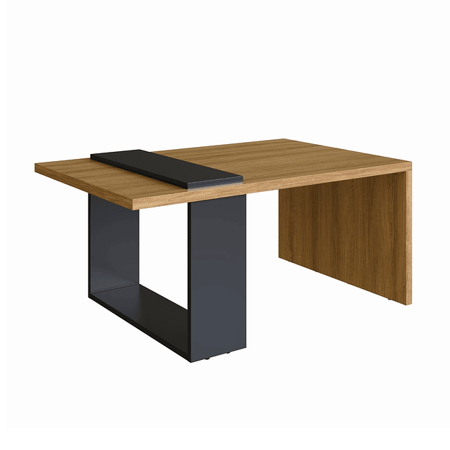 Mesa de Centro Nórdica Be Design Boho Miel Negro 90cm