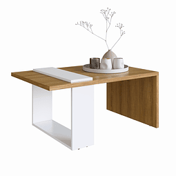 Mesa de Centro Nórdica Be Design Boho Miel Blanco 90cm
