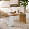 Mesa de Centro Nórdica Be Design Boho Miel Blanco 90cm
