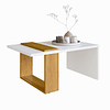 Mesa de Centro Nórdica Be Design Boho Blanco Miel 90cm