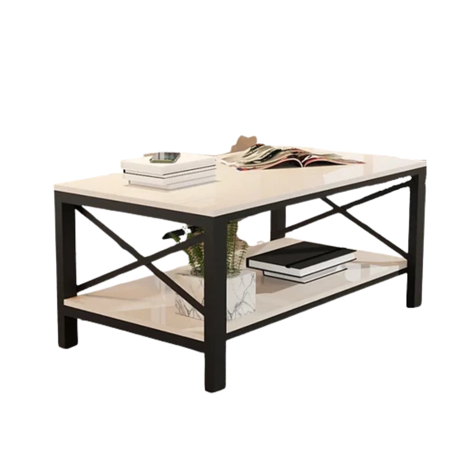 Mesa de centro industrial perla