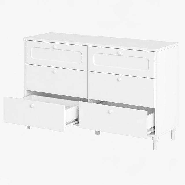 Bombita - Comoda 6 Cajones Blanca