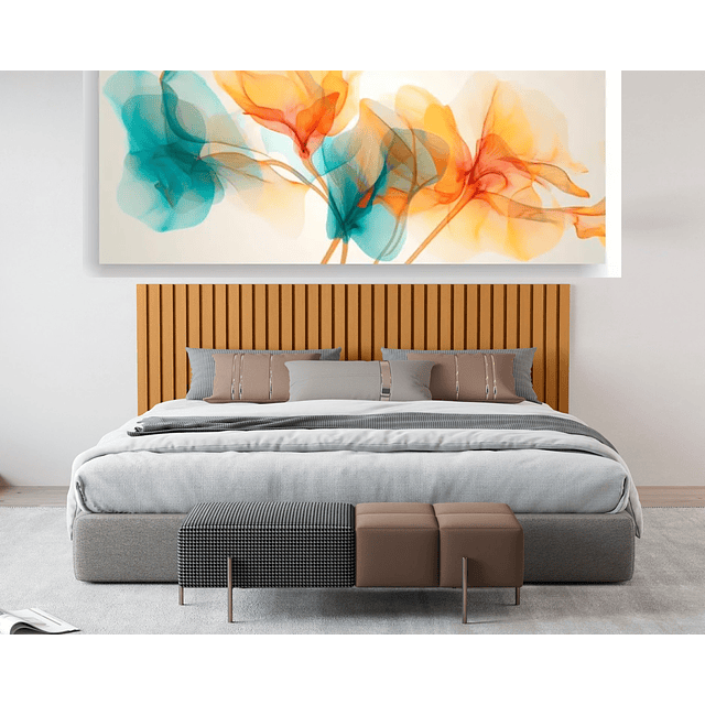 Bombita - Respaldo Panel King Madera Caramelo 24mm