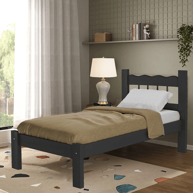 Bombita - Cama Individual Negro Be