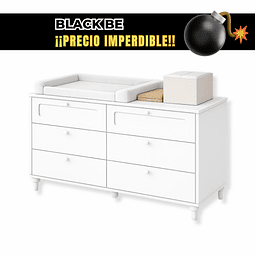 Bombita - Comoda 6 Cajones Blanca