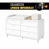 Bombita - Comoda 6 Cajones Blanca