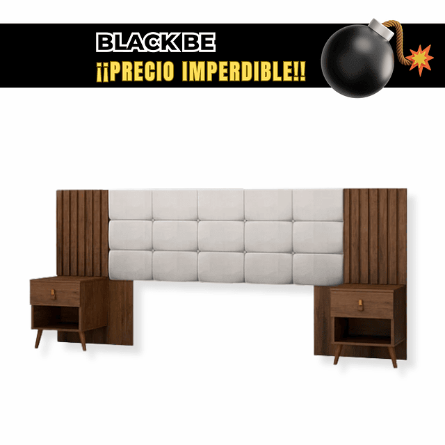 Bombita - Respaldo Box Lady Capitone Blanco Caramelo