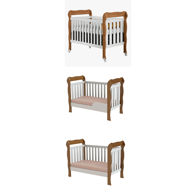 Cuna Blanco/Cafe 3 Funciones Lila - COPIA