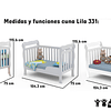 Cuna Blanca 3 Funciones Lila - COPIA