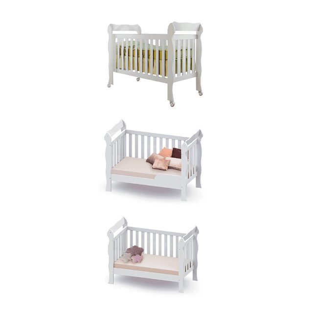 Cuna Blanca 3 Funciones Lila - COPIA