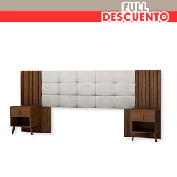 Full Descuento - Respaldo Box Lady Capitone Blanco Caramelo