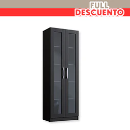 Vitrina 2 Puertas Vidrio Negro 