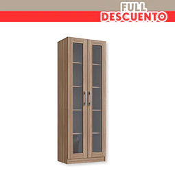 Vitrina 2 Puertas Vidrio Castaño 