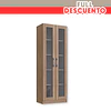 Vitrina 2 Puertas Vidrio Castaño 