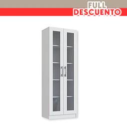 Vitrina 2 Puertas Vidrio Blanco 