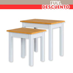 Set 2 Mesas Ludlow Blanco Miel