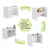 Mini Cuna Colecho 4 en 1 Blanca Con Colchón