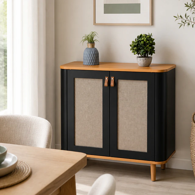 Buffet Neon Negro Caramelo