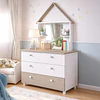 Cómoda con espejo casita Amore