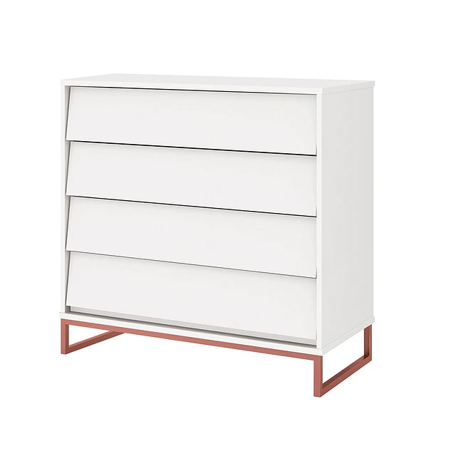 Cómoda Noah Design Blanco Base Cobre