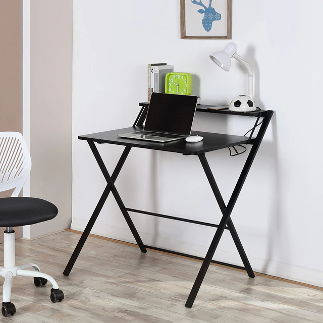 Escritorio Plegable Home Office Negro