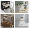 Escritorio Plegable Home Office Gris 