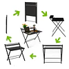 Escritorio Plegable Home Office Negro