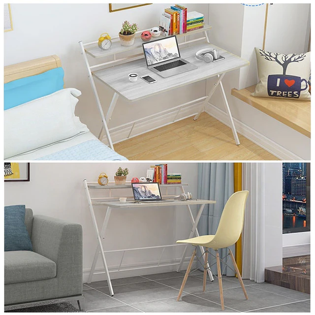 Escritorio Plegable Home Office Gris 