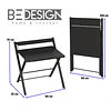 Escritorio Plegable Home Office Negro