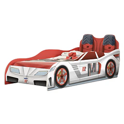 Cama Infantil Fast Car Blanca- Preventa 20 de Mayo 