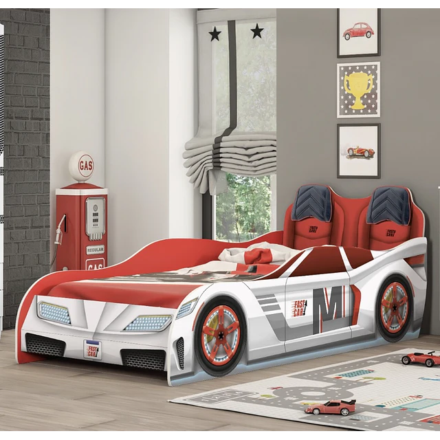 Cama Infantil Fast Car Blanca- Preventa 20 de Mayo 