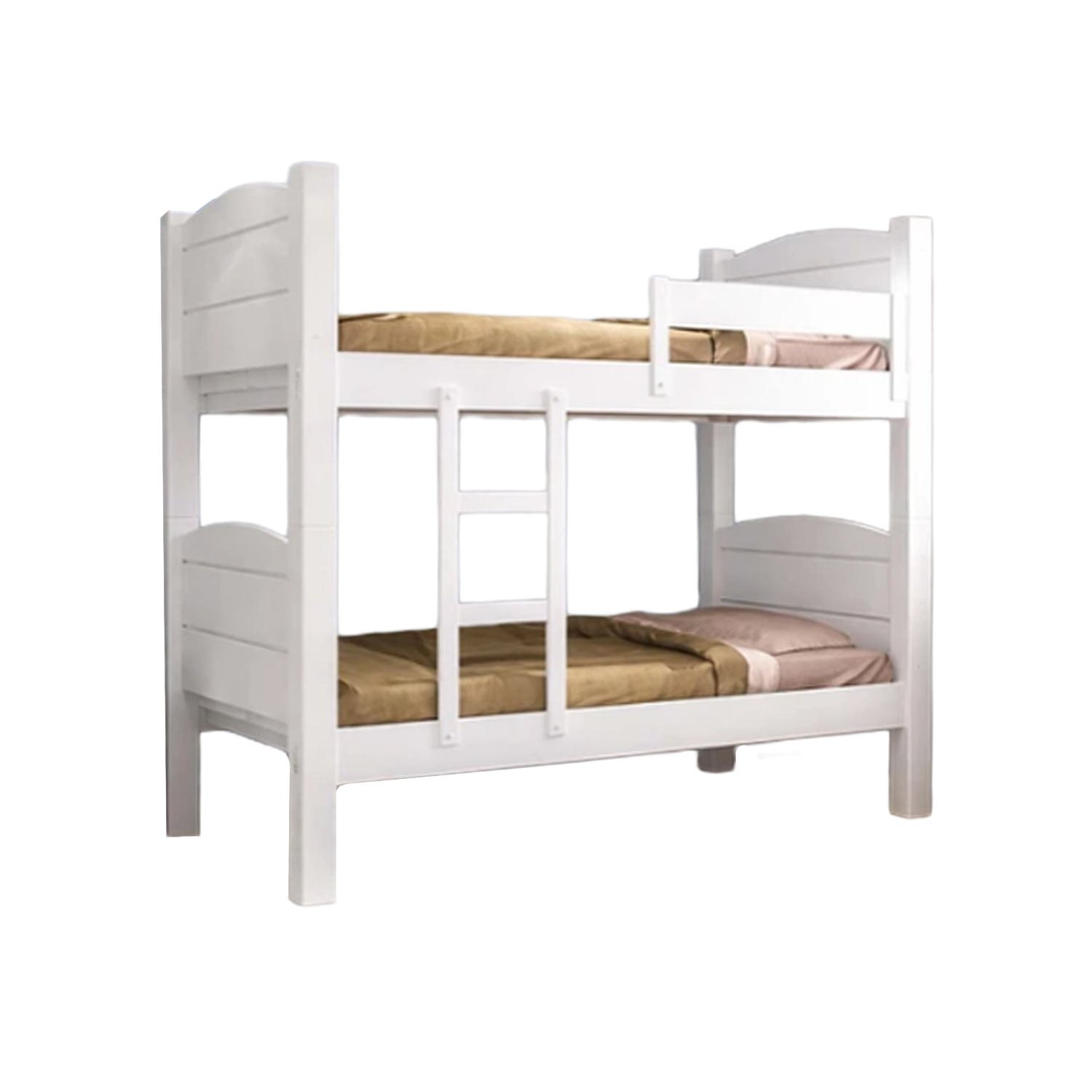 Camarote Desmontable Liliane Blanco 1 Plaza en MDF BeDesign Convertible en 2 Camas con Escalera y Baranda 154 x 92.5 x 205 cm