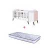 Cuna Con Cajonera Encanto Rosada+Colchon Cuna Baby Box 130x60