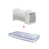 Cuna con Mudador Bambini Gris+Colchon Cuna Baby Box 130x60