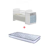 Cuna con Mudador Bambini Celeste+Colchon Cuna Baby Box 130x60
