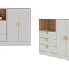 Comoda 2 Puertas y 3 Cajones Cariño Arena 