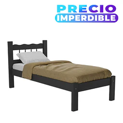 Cama Individual Negro Be