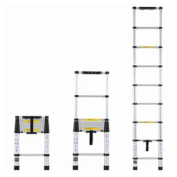 Escalera Telescópica 2.6 mt Aluminio Be Design 120 kg