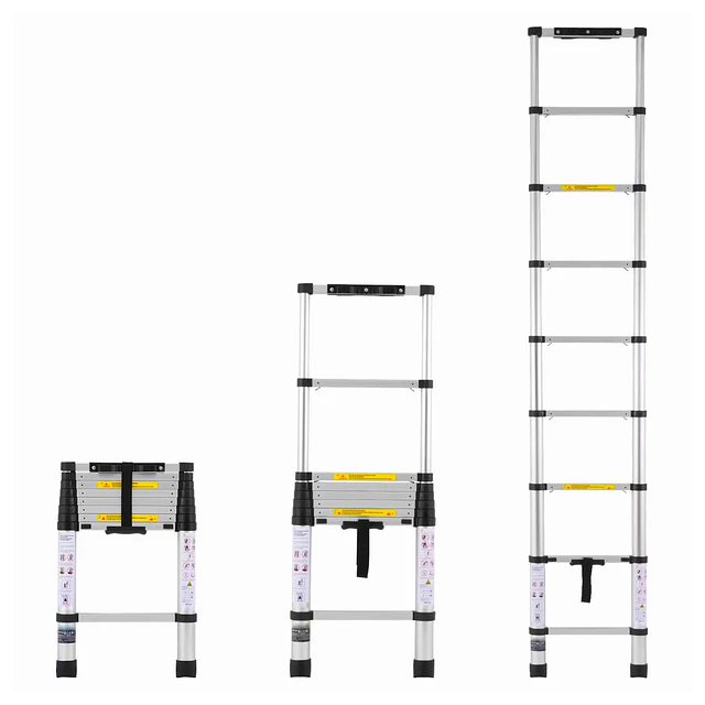 Escalera Telescópica 2.6 mt Aluminio Be Design 120 kg