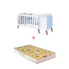 Cuna Con Cajonera Encanto Celeste+Colchon Cuna Baby Box 130x60