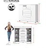 Cómoda Zapatero Blanca 119x135x44.8 cm MDP 4 Cajones 2 Puertas Be Design 