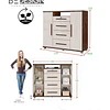 Cómoda Zapatero Canela Arena 119x135x44.8 cm  MDP 4 Cajones 2 Puertas Be Design