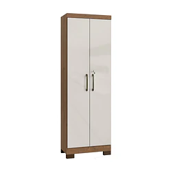 Alacena Armario Multiuso 2 Puertas con Llave Canela Arena 187x60.9x37.3 cm MDP Be Design